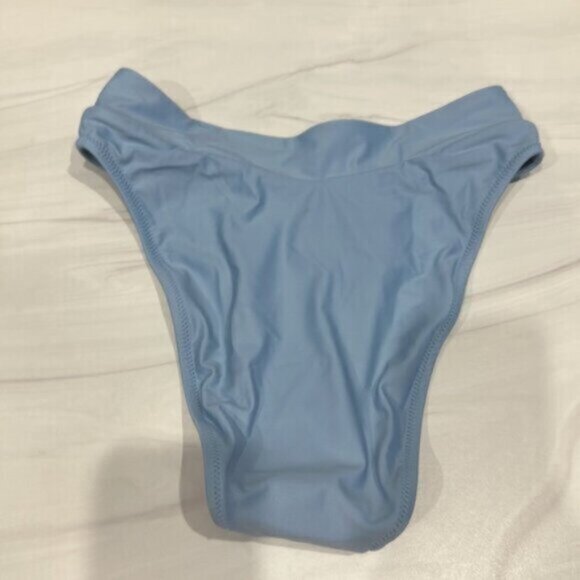 NWT J.Crew Women's Blue Cross Front Cheeky Bikini Bottom Size XS - Picture 5 of 6